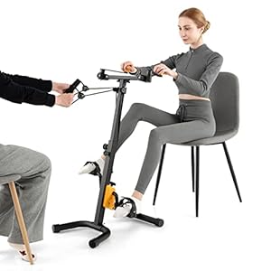 COSTWAY Pedaaltrainer, hometrainer, fiets, mini-stepper fitnessfiets, 9 standen verstelbaar en 53 x 43 x 73-102 cm, ideaal voor senioren