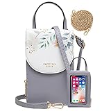 Bolso bandolera multifunción: una elegante funda para teléfono móvil para colgar con cierre de botón, cremalleras y correa ajustable de piel sintética que se puede utilizar como bolso bandolera, cartera, bolso de mano, cartera