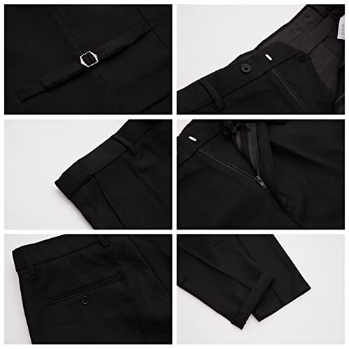 Ween Charm Men's Slim Fit Suits,3 Piece Suit For Men,One Button Shawl Lapel Blazer Jacket Vest Pants,Men Tuxedo Suit Set #TOP6