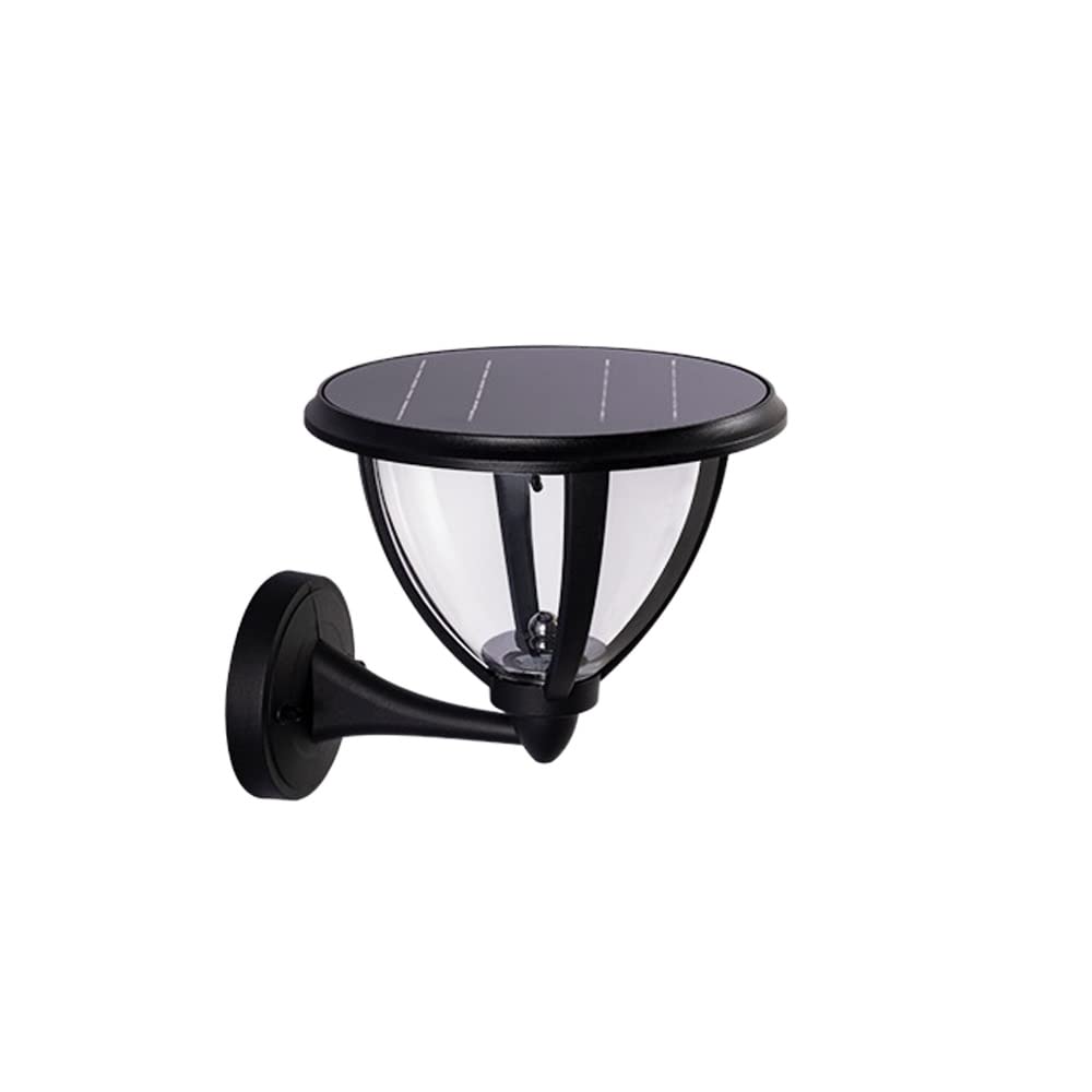 TESSLO Solar Wall Lantern Lights Outdoor Motion Sensor, Vintage Wall Sconces Light, Wall Mount Lights LED Bulbs Included Waterproof For Patio Yard Porch Garden Fence, Black