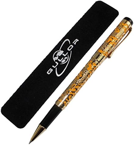 Jinhao 9009 Füllfederhalter Fein - Weinrot & Gold, Mit Internationaler Tintenpatrone, Klassisches Design