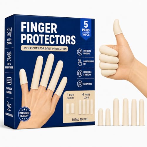 Pnrskter 10 PCS Fingerlinge Silikon Fingerschutz Unterstützung Gel Fingerschützer Finger Verband Finger Hülsen für Fingerkuppenschutz Nach Verletzung Triggerfinger Handekzem Fingerarthritis