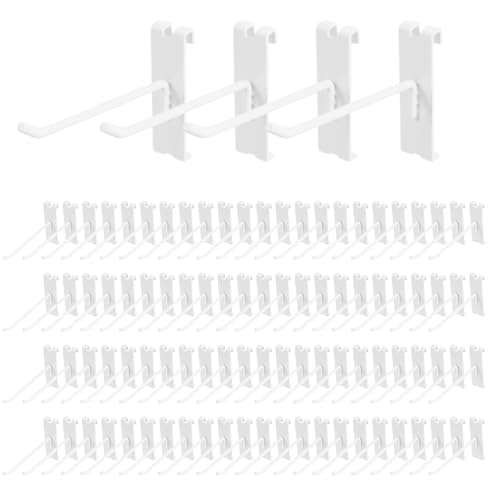 Polmart Heavy Duty 6" Gridwall/Grid Panel Hooks, White (96-Pack, 6-inch)