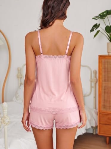 Image of Avidlove Lace Trim Cami Modal Pajamas for Women Set 2 Piece Sexy Pj Set