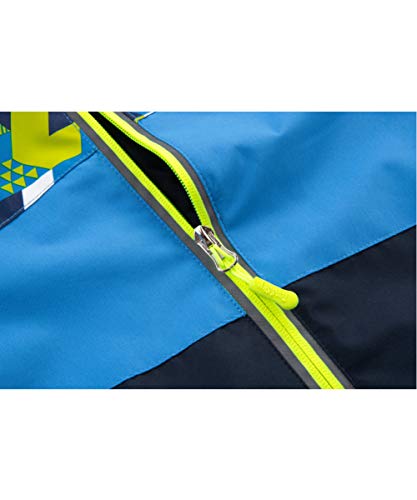 M2C Boys Hooded Color Block Waterproof Fleece Lined Windbreaker Jacket Navy 8/9 #TOP3