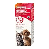 Beaphar - FIPROtec® Spray for Cats & Dogs - Kills Fleas, Ticks & Biting Lice - Suitable for Kittens & Puppies from 2 days old - Vet Strength Medicinal Flea & Tick Treatment - Pump-action spray - 100ml