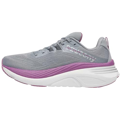 Saucony Women's Hurricane 24 Sneaker, Flint/Viola, 10