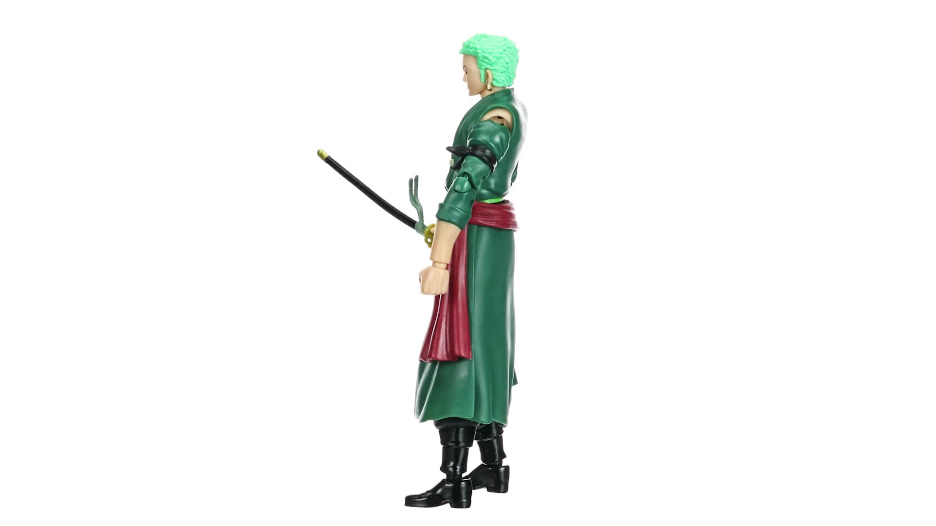 Figurine Zoro One Piece – 15,24 Cm, 22 Articulations, 5 Accessoires (3 Sabres, Fourreau, Visage, Support Berry), Netflix Live Action