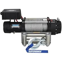 SUPERWINCH Tiger Shark, 15000 lb Capacity, Roller Fairlead, 7/16 in x 82 ft Steel Rope, 12V, Kit