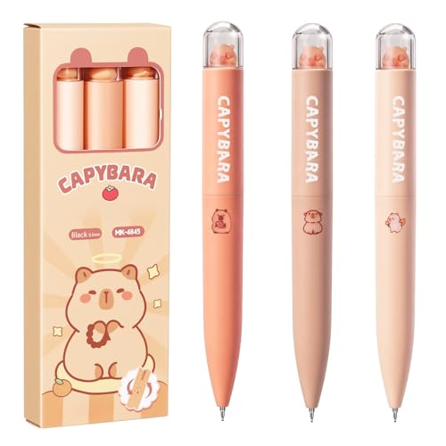 Bolígrafo gel retráctil capibara tinta negra 0.5 mm miniatura 1