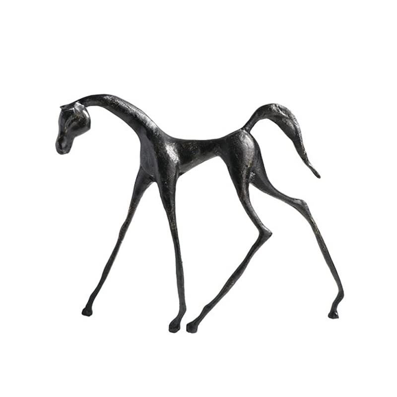 Décoration de bureau rétro chinois avec statue de cheval pour étagère de salon