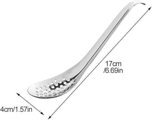 Miniatura 4 de Cuchara de caviar, cuchara de esferificación de acero inoxidable, utensilios de cocina, cucharas pequeñas ranuradas para sacar aceitunas, para