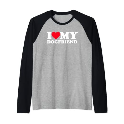 I Love My Dogfriend I Heart My Dogfriend Raglan Baseball Tee