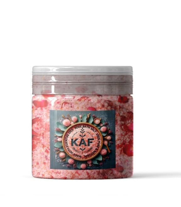KAF Naturals Bath Salt | rose bath salt 400g |Epsom Bath | Rose bath salt | Bath salt for women |Herbal Bathtub | Epsom bath salt| with Himalayan pink salt | Essential oil Rose & Rosemary | 400grm-image-21