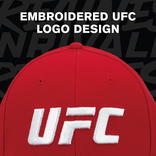 Image of Concept One Unisex Adult UFC Baseball Hat, 6 Panel Adult Flex Fit Active Sport Cap with Curved Brim