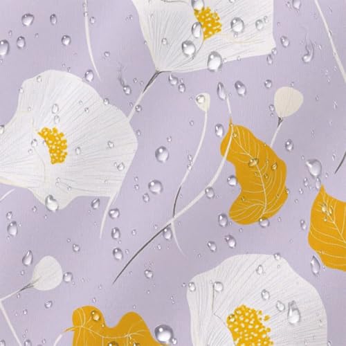 Rideau douche en polyester avec ourlet lesté stable et 12 crochets
