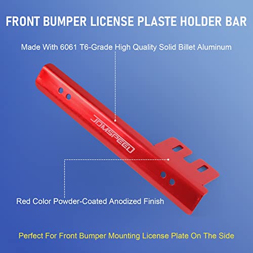 JDMSPEED Universal Red Front Bumper License Plate Mount Bracket Relocator Holder Bar by JDMSPEED - Used condition - Image 3