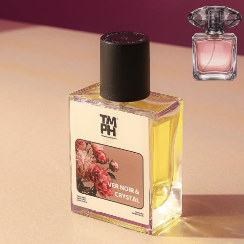 Image of TMPerfumehouseVer noir & Crystal EDP for Women | Floral, Woody & Long Lasting Perfume Spray | Freshspicy, Warmspicy & Whitefloral Fragrance | Luxury Gift for Her | TMPH | 50ml