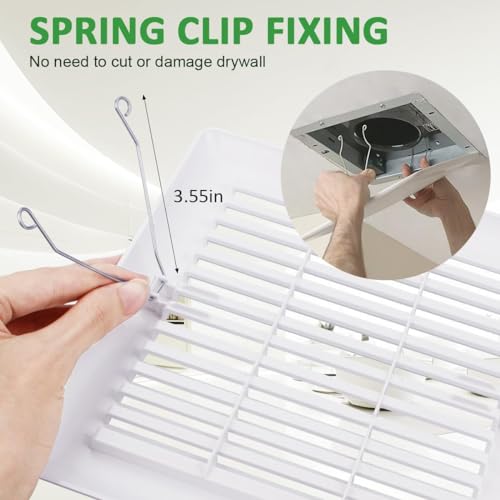 WKZO-S97017068-C350GN-Bathroom-Ceiling-Fan-Grille-with-Springs-for-Wall-Mount-Exhaust-Fan-or-Bathroom-Vent-Fan-Replace-690-693-VC305C3N-695-and-696N-Ventilation-Fan-Plastic-Grille-Cover2-Packs