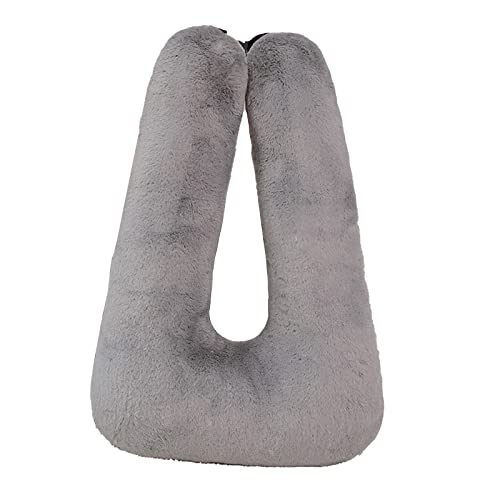 S-SNAIL-OO Travel Pillow Car Pillow(28x18in) U Shaped Cushion Pillow, Long Distance Travel Sleep Pillow for Head and Body Support for Adults Children (Grey)