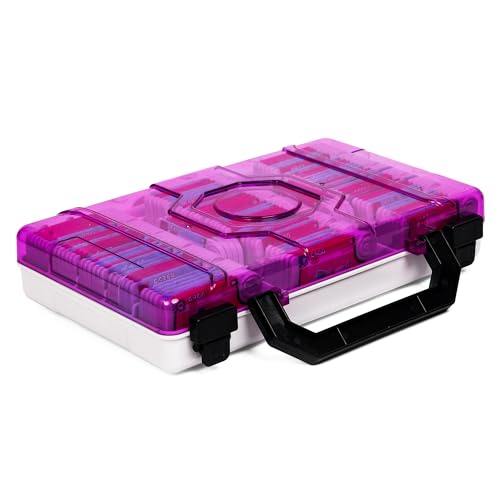 2025モデル フレンダトランク、98枚のフレンダピック収納可能 おもちゃ・電子玩具整理用専用収納ケース 100枚専用OPP保護袋同梱 (白紫)