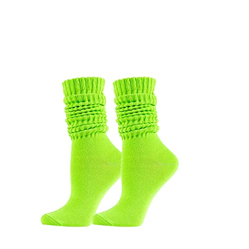 Image of Women Girls Slouchy Socks, Slouch Socks Scrunch Socks Scrunchie Socks for Spring Summer,2 Pairs