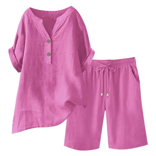 Combinaison d'été lin femme ensemble pantalon doux anti-transpiration pour rester au frais