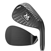 MAZEL Geschmiedete Golfkeile 48 50 52 54 56 58 60 Grad Sandkeil Golfschläger für Herren Single Right Hand Stahlschaft breite Sohle CNC gefräste Rillen für mehr Backspin (Black Single,RH, 52 Degree)