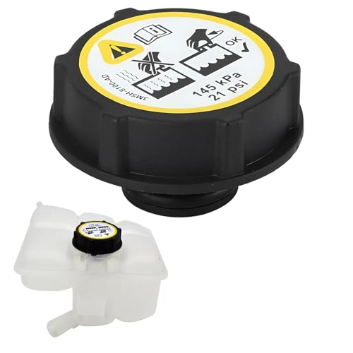 Image of for Ford Fiesta Coolant Cap, 1pcs Plastic for Ford Radiator Cap, Radiator Expansion Water Tank Cap, Suitable of Fard Fiesta/Focus/Mondeo/Transit Coolant Reservoir Caps Cover Plate 3m5h8100ad Lr000243