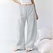 Baggy Sweatpants for Women Wide Leg Straight Leg Sweatpants for Women Low Rise Elastic Waist Drawstring Barrel Pants Loose Fit Soft Comfy Pockets Plain Travel Workout Fashion Trendy Baggy Sweat Pants