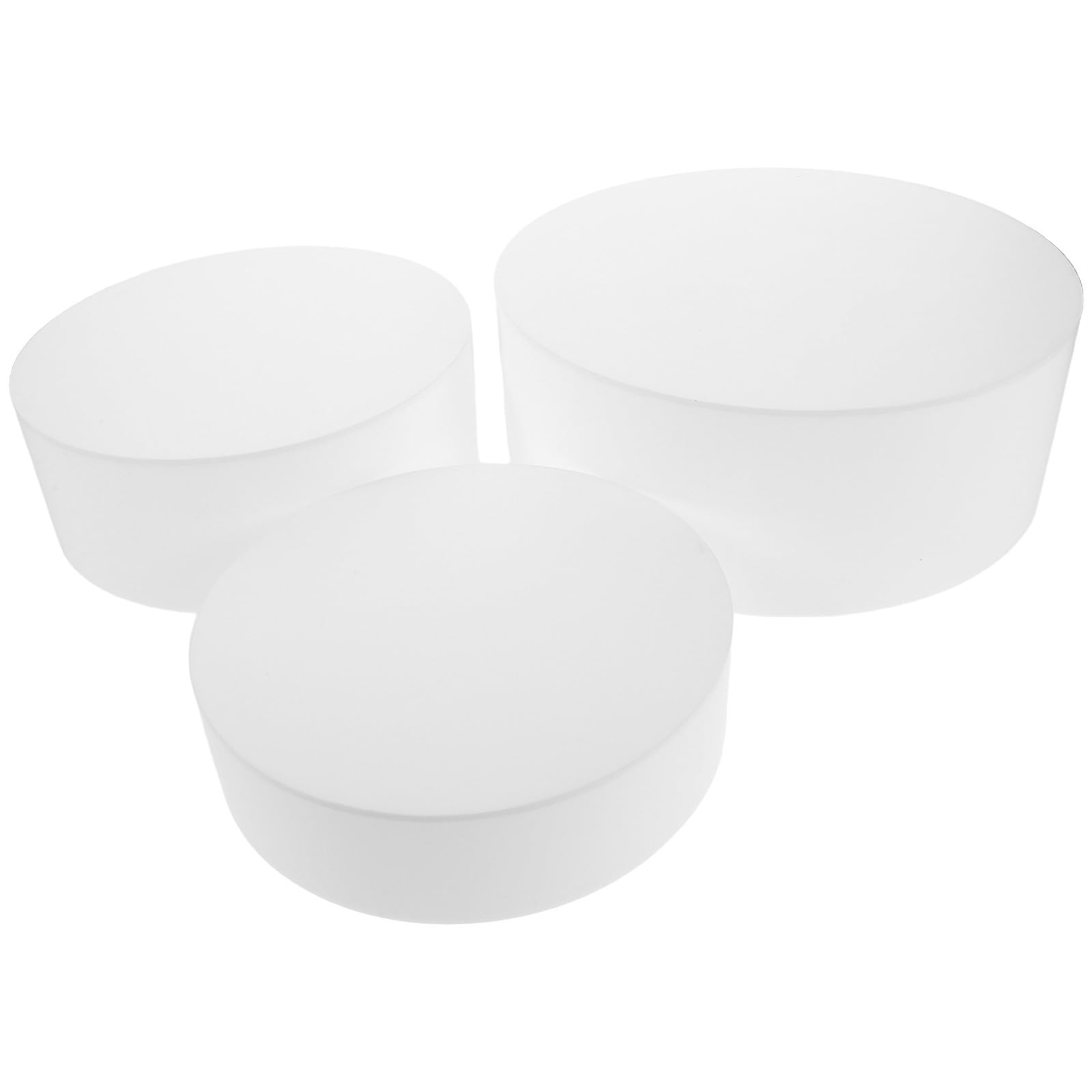 3 Stück Runde Acryl Zylinder Displayständer für Schmuck und Parfüm