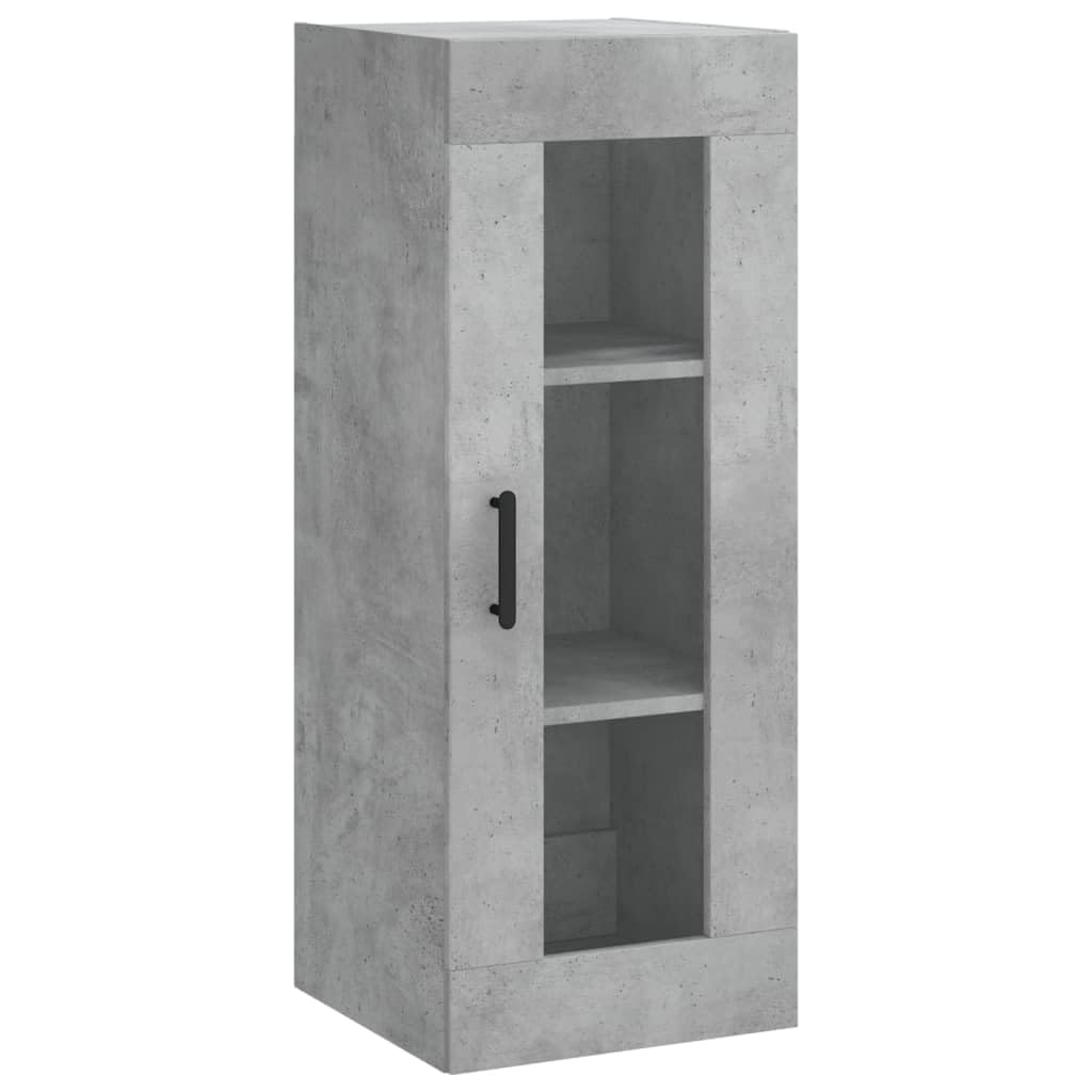vidaXL Wall Mounted Cabinet, Bathroom Cabinet with Storage, Storage Cupboard for Bedroom Living Room, Wall Cabinet, Modern Style, Concrete Grey