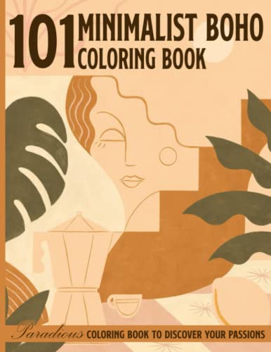 101 Minimalist Boho Coloring Book: Art of Basic Abstract Coloring Pages...