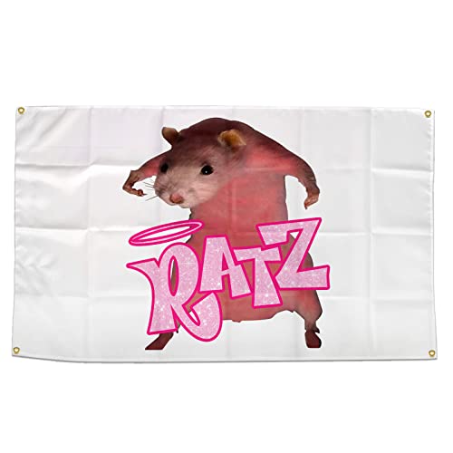 Aofdlat 0012 Ratzs Pink Mouse Funny Flags 3 * 5 Feet cover