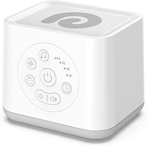 White Noise Machine - Dreamegg Sleep Sound Machine for Baby, 21 Natural & Soothing Sounds with Baby Shushing, Lullabies, Rain Ocean, Timer or Continuous, Compact Sleep Machine for Baby Kids Adults