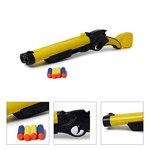 Image of Toyzone Batman Double Barrel Shotgun-58786 | Foam Blaster Double Barrel l Gun | Safe and Long Range | Lock & Load Pump Action | 5-Play Shotgun Shells with Gun | Shotgun Boomstick | Pull & Action Pro-Shot | For Kids, Teens