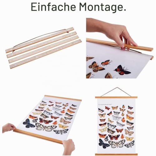 Ywlake A0 Posterleiste Posterschiene Posterleisten, Magnet Magnetische Holz Poster Aufhänger Halter Rahmen Leisten Bild Bilder Bilderrahmen… – Ansicht 2