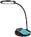 Produktbild Lunartec Nachttischlampe Qi: Dimmbare COB-LED-Schreibtischlampe, Ladestation, Qi-kompatibel, 400 lm (Nachttischlampe mit Qi Ladestation)
