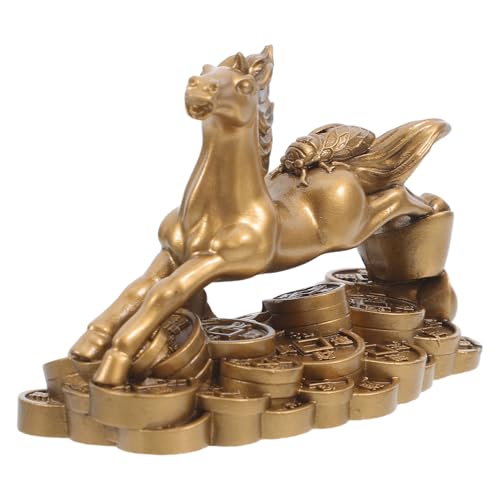 VANZACK 風水 馬置物 樹脂製 風水馬彫刻 財運 開運 彫像 家 オフィス 装飾 置物 幸運 成功祈願