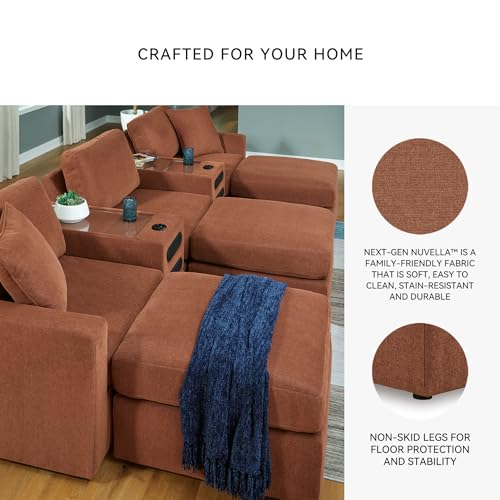 Image of Signature Design by Ashley Modmax Square Oversized Accent Ottoman, Spice