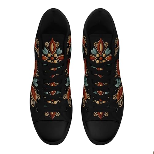 High Top Sneakers for Women Men Canvas Shoes Lightweight Printed Lace Up Fashion Casual Walking Shoes Street Footwear4