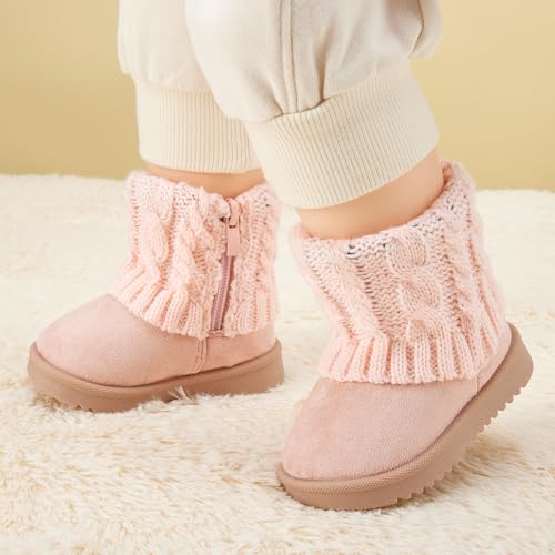 BMCiTYBM Baby Snow Boots Infant Boy Girl Winter Boots Nonslip Lightweight Outdoor Warm Shoes for Cold Weather 6 9 12 18 24 Months(Infant/Toddler)2