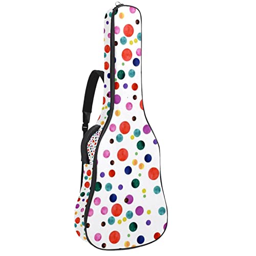 Sac à dos de guitare acoustique imperméable motif haut de gamme peau jaune étui rigide souple