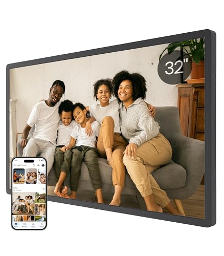 Image of Cozyla Frame: 32 inch WiFi Digital Picture Frame with Large Display - No Subscription & Unlimited Storage, Support Long Video, Electronic Photo Frame for Gift, Share via Google Photos, App, Email, Web