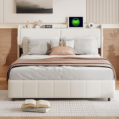 Lit LONELYO 160x200 cm avec Rangement Cover