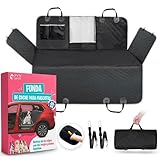 PYN Spot® Funda Coche Perro Asiento Trasero Impermeable 600D | Antideslizante, Cremalleras Laterales y Protección Completa de Puertas | Ajuste Universal