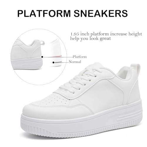 MEMON Womens Fashion Sneakers,Lace Up Platform Sneakers,Lightweight Casual Sneaker,Comfortable Walking Sport Sneakers2