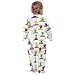 Emelivor Yoga Fruits Vegetables White Baby One-Piece Newborn Pajamas Cotton Infant Footed Pjs for Boy Girls Kids