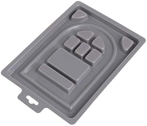 Image of Beadsnfashion Bead Design Beading Board Grey 2 Pcs Combo (6x9 & 9x13 Inch) for Jewellery Making, Bead Organizer Tray with Measuring Scale for Necklace Bracelet DIY Craft Tool