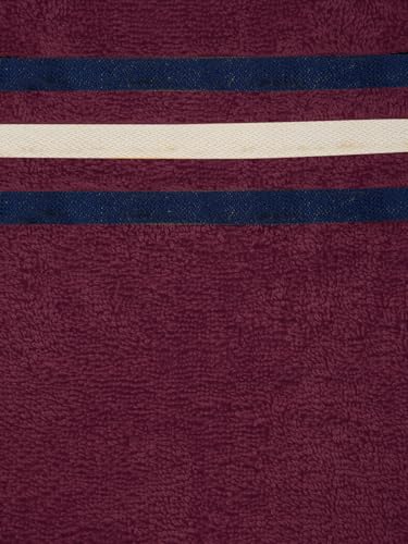 Image of Cortina 480 GSM Ultra Soft, Super Absorbent, Antibacterial Treatment, 100% Cotton Large Bath Towel, 70 cms x 140 cms, (Maroon /Beige, Set of 2)